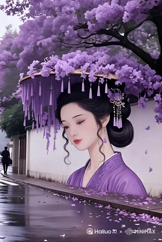 [左移,右摇,跟随]花枝摆动，人物不要动 by Hailuo AI Video Generator