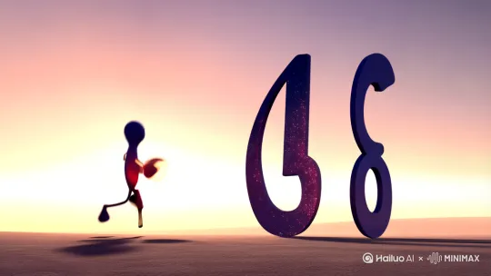 数字6和8在玩抛接球游戏
   - 数字10
   "成双成对真快乐" by Hailuo AI Video Generator