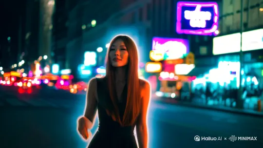 当然可以！以下是一个适合生成你描述的视频的AI提示词模板：

---

**视频描述提示词：**

1. **场景设定**：  
   - 现代都市夜景，背景是繁华的城市街道，霓虹灯闪烁，营造出梦幻的氛围。  
   - 镜头聚焦在一位性感少妇身上，她站在街角，周围有微弱的光晕效果。  

2. **人物描述**：  
   - 一位25-30岁的亚洲女性，披肩长发，发丝柔顺有光泽。  
   - 长相精致，五官立体，眼神妩媚，嘴唇微翘，带有性感气质。  
   - 身穿黑色超短裙，裙摆微微飘动，展现出修长的双腿。  
   - 身上带有发光效果，仿佛被一层柔和的光晕包围，光芒随她的动作流动。  

3. **动作与表情**：  
   - 她微微侧头，露出自信的微笑，眼神略带挑逗。  
   - 轻轻拨弄头发，动作优雅而性感。  
   - 缓步向前走，高跟鞋发出清脆的声音，光芒随着她的步伐闪烁。  

4. **光影与特效**：  
   - 整体画面偏暗，但人物身上的发光效果突出，形成强烈对比。  
   - 背景虚化，霓虹灯的光斑形成梦幻的光影效果。  
   - 添加一些光粒子特效，围绕人物飘动，增强神秘感。  

5. **音乐与氛围**：  
   - 背景音乐选择节奏感强的电子音乐，带有未来感和时尚感。  
   - 音效中加入高跟鞋的脚步声和轻微的风声，增强沉浸感。  

---

你可以将这些提示词输入到AI视频生成工具中（如Runway、Pika Labs等），调整参数以获得理想的效果。如果需要进一步优化或调整细节，可以随时告诉我！ by Hailuo AI Video Generator