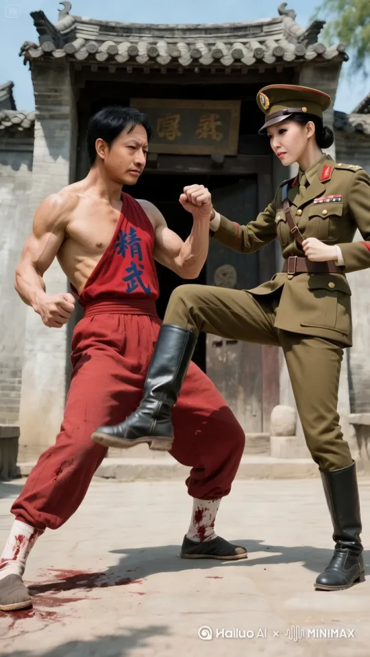 1. 男子身形如猎豹般迅猛,右拳如炮弹般轰出,拳风呼啸,直奔女子面门,带着破空的锐利声响,仿佛要将一切阻挡之物击碎。2. 女子眼神冷冽,身形轻灵一闪,竟在瞬间化作一道残影,巧妙地避开了男子的重拳,同时左腿如灵蛇般扫出,带着凌厉的劲风,直取男子的下盘,欲将其掀翻在地。3. 男子不慌不忙,右腿猛地一蹬地面,身形暴起,双手化掌为爪,十指如钢钩般抓向女子的左腿,同时口中发出一声低沉的咆哮,气势汹汹,仿佛要将女子的攻势彻底压制。4. 女子轻哼一声,左腿在空中突然一转,借力使力,身形竟如陀螺般旋转起来,右臂猛地一挥,掌心吐出一股强劲的掌风,如狂风骤雨般拍向男子的胸口,招式凌厉无比,势要将男子击退。5. 男子眼眸一凝,身形在空中诡异一扭,竟硬生生地避开了女子的掌风,同时右拳再次轰出,这次却带着一股螺旋劲道,拳影重重,仿佛要将空间都打得扭曲起来,朝着女子的腹部狠狠砸去。6. 女子身形急退,双手在身前快速交错,瞬间结出一个奇异的手印,一股无形的气劲从手印中散发出来,形成一道薄薄的气墙,硬生生地挡住了男子的螺旋拳,同时她右脚猛地一跺地面,身形再次暴起,如飞燕般扑向男子,双掌如刀,朝着男子的双肩斩下。7. 男子大喝一声,身形如铁塔般稳如泰山,双手猛地向上一架,硬生生地接住了女子的双掌,同时双臂猛地一震,一股强大的反震力瞬间爆发,将女子震得身形一晃,险些立足不稳。8. 女子眼神一凛,口中轻喝一声,身形再次化作一道流光,瞬间脱离男子的控制范围,双手在空中快速舞动,瞬间化出无数掌影,如漫天飞花般朝着男子席卷而去,每一掌都带着凌厉的劲道,仿佛要将男子淹没在这掌影之中。 by Hailuo AI Video Generator