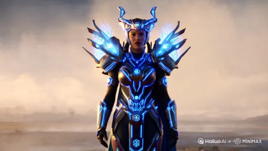 Cyberpunk Nezha shattering the Sky Origin Cauldron, biomechanical deity with plasma accessories, hyper-detailed qilin-scale armor glowing with quantum runes, cinematic explosion of shattered digital relics, unreal engine 5 rendering with volumetric fog, trending on ArtStation, 8k resolution --ar 21:9 --v 6.0 by Hailuo AI Video Generator