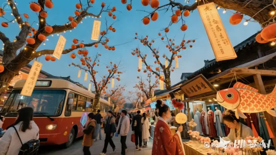 人们在街市自由的闲逛[固定镜头] by Hailuo AI Video Generator