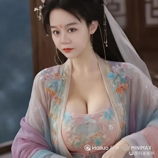 镜头平移，放大人物，图中的女生转过头，正对镜头，微笑，穿上婚纱 by Hailuo AI Video Generator