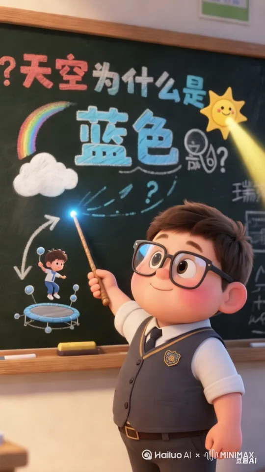 老师在讲课，阳光闪耀 by Hailuo AI Video Generator