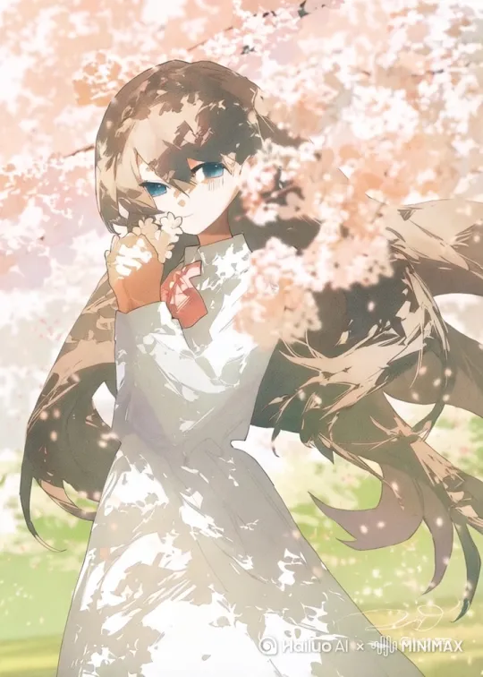头发自然飘动，自然眨眼 by Hailuo AI Video Generator