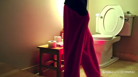 以下是穿着多层睡裤时的上厕所方法：


前期准备

• 进入厕所前：提前准备好卫生纸等用品，把它们放在容易拿到的地方，以免上厕所时手忙脚乱。

• 靠近厕所：尽量靠近厕所，减少在寒冷环境中暴露的时间。


脱下睡裤

• 解开所有睡裤的系带或纽扣：从最外层的红色厚睡裤开始，依次解开所有的系带或纽扣，然后解开粉色厚睡裤的，最后解开白色不保暖睡裤的。

• 缓慢脱下睡裤：将红色厚睡裤慢慢向下脱，同时提起双脚，让睡裤滑落到脚踝处，然后脱下。接着用同样的方法脱下粉色厚睡裤和白色不保暖睡裤。

• 注意保暖：在脱睡裤的过程中，尽量保持身体其他部位的温暖，避免着凉。


穿上睡裤

• 提起睡裤：先提起白色不保暖睡裤，将双脚依次穿入裤腿，然后慢慢向上提，直到合适的位置。接着穿上粉色厚睡裤，最后穿上红色厚睡裤。

• 系好系带或纽扣：将每层睡裤的系带或纽扣都系好，确保穿好后不会滑落。

• 整理睡裤：整理一下睡裤，使其更加贴身舒适。


后期处理

• 清洁双手：上完厕所后，用洗手液和清水彻底清洁双手，以保持卫生。

• 离开厕所：整理好衣物，快速离开厕所，回到温暖的地方。 by Hailuo AI Video Generator