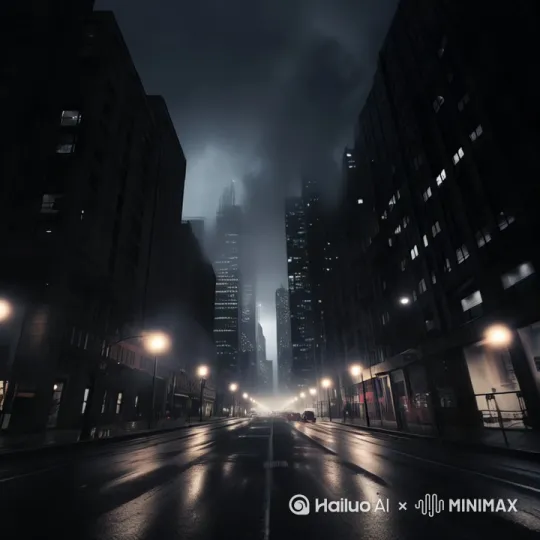 一列火车从高架桥上经过 by Hailuo AI Video Generator