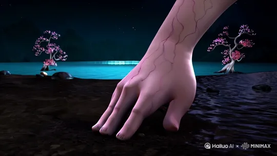 ### **10秒震撼冲击波短片 - 第一人称桃花怒放**

🌙 **【0-2秒】黑暗压抑的开场**
- 我的右手颤抖着按在潮湿的泥地上，五指深深陷入发黑的泥土
- 周围黑得令人窒息，只有惨白的月光勾勒出三棵扭曲桃树的轮廓
- 死寂的湖面偶尔反射一丝冷光，像块蒙尘的黑曜石

💥 **【2.1秒】毁灭性的爆发**
- 手掌突然青筋暴起，皮肤下的毛细血管瞬间破裂
- 随着"轰"的闷响，地面像玻璃般龟裂
- 第一波震荡将泥土掀上半空，碎石在眼前慢动作飞溅

🌊 **【2.5秒】湖水的怒吼**
- 冲击波传到湖面，整片湖水突然隆起三米高
- 水墙在半空定格，每一滴都折射着七彩光芒
- 水下沙石疯狂旋转，形成浑浊的漩涡

🌸 **【3秒】桃花的复仇**
- 最近的桃树表皮突然炸裂
- 十万片桃花瓣同时挣脱枝头，在空中组成旋转的龙卷风
- 几片花瓣擦过我的脸颊，留下细小的血痕

🌈 **【4秒】光芒的审判**
- 湖底爆发出太阳般的光芒
- 整个世界突然清晰得刺眼：
  - 上百株桃树显露出真容，每片花瓣都像涂了荧光剂
  - 湖水变成液态水晶，能直接看到底部的鹅卵石

🌪️ **【5-7秒】花瓣风暴**
- 镜头随着花瓣龙卷风螺旋上升
- 花瓣在耳边呼啸而过，有几片粘在颤抖的手背上
- 整片桃林都在共振，树干发出不堪重负的呻吟

💫 **【8秒】余波荡漾】
- 光芒开始消退，但花瓣仍在空中跳着死亡之舞
- 湖面保留着完美的圆形波纹，像被巨人踩过
- 我的右手无力地垂落，指缝间漏下最后几粒发光的尘埃

🎬 **【9-10秒】定格时刻**
- 画面渐渐暗下
- 最后可见：
  - 一片旋转的桃花瓣缓缓飘向湖心
  - 花瓣上倒映着支离破碎的月光
  - 以及...湖底深处再次亮起的微光

【关键镜头提示】
1. 手掌特写要看到指纹间的泥土
2. 水花溅起时要看清每滴水的形状
3. 桃花瓣风暴要有层次感（近景10片/中景100片/远景1000片）
4. 光芒爆发瞬间要给瞳孔收缩的特写 by Hailuo AI Video Generator