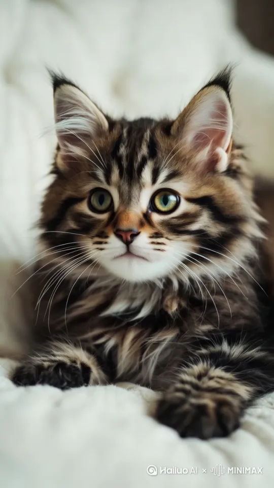 小猫用爪子挠脸 by Hailuo AI Video Generator