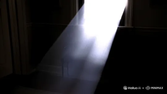 在一个昏暗的房间里，一束强烈的光线从窗户缝隙中射进来，镜头聚焦在光束上，随着光线逐渐变亮，画面中充满耀眼的光芒，当光芒散去时，场景转换到一个阳光明媚的户外沙滩，光线的变化成为转场的关键元素，营造出奇幻的视觉效果 。 by Hailuo AI Video Generator