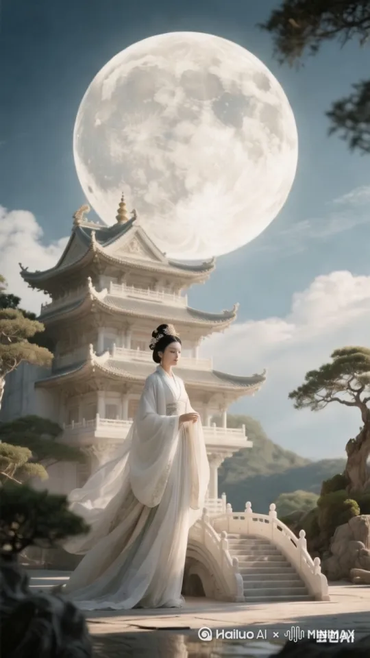 白云飘动，美女衣服 by Hailuo AI Video Generator