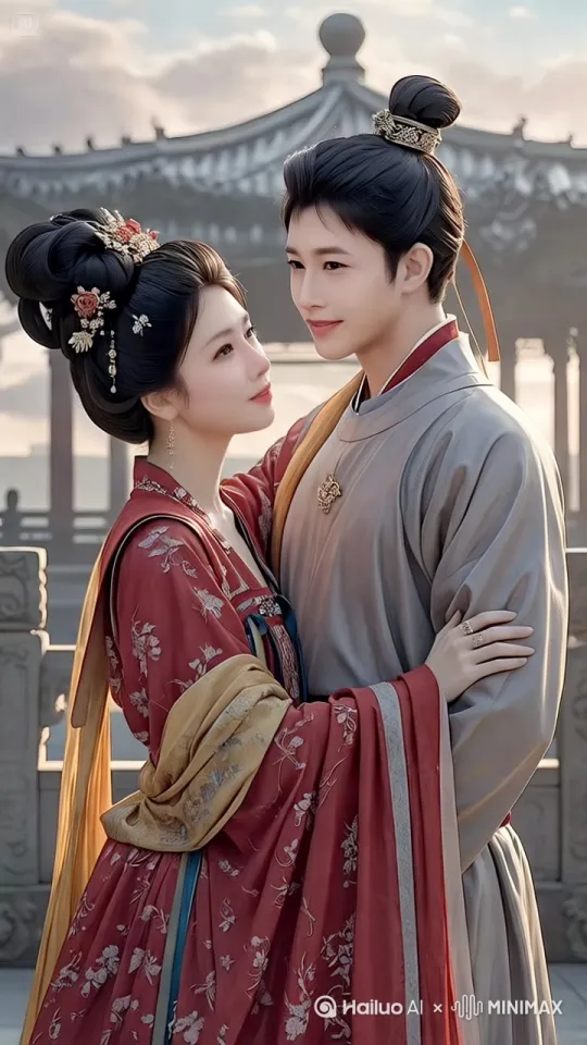 画里身着古风华服的佳人、俊郎瞬间灵动起来，脸上洋溢着笑意，指尖轻颤，眸光流转。转瞬之间，他们快手相拥，紧接着双唇贴合，热烈亲吻的动作迅疾而浓烈。
 
仅仅片刻，两人分开，相视而笑，而后默契地转身，双手紧紧相牵。就在牵手的那一刻，毫无预兆地，他们原地瞬间起飞，如同一对挣脱了凡俗羁绊的神仙眷侣，向着蓝天白云极速飞升。
 
他们飞升的速度极快，身下的云朵像是被疾风裹挟着，飞速地漂移、翻卷，形态变幻万千。二人越飞越高，越飞越远，身影在广阔的天际中逐渐缩小，最终消失得无影无踪，只留下那片依旧翻涌飘动着的蓝天白云。画面以 9:16 的比例呈现，人物与背景皆为高清，将这浪漫而奇幻的一幕完美定格。 by Hailuo AI Video Generator