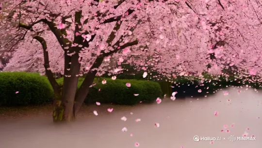 生成樱花飘落/雾气流动特效 by Hailuo AI Video Generator