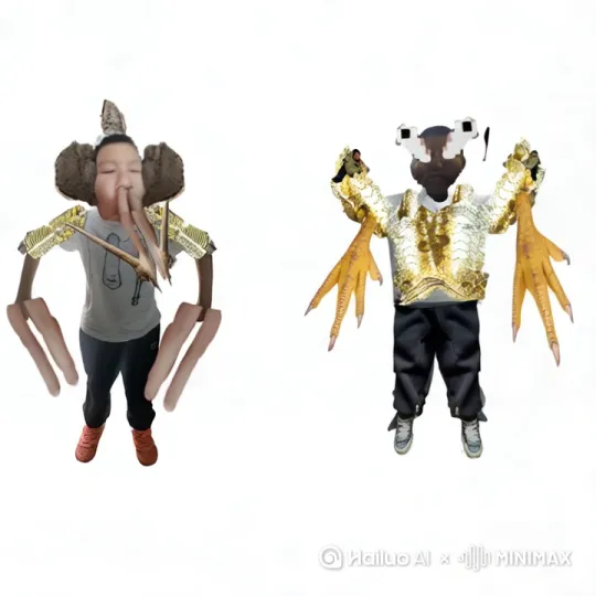 两位角色正在打架。 by Hailuo AI Video Generator