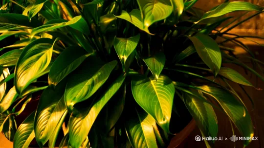 一盆绿植生长[左移,推进,跟随] by Hailuo AI Video Generator