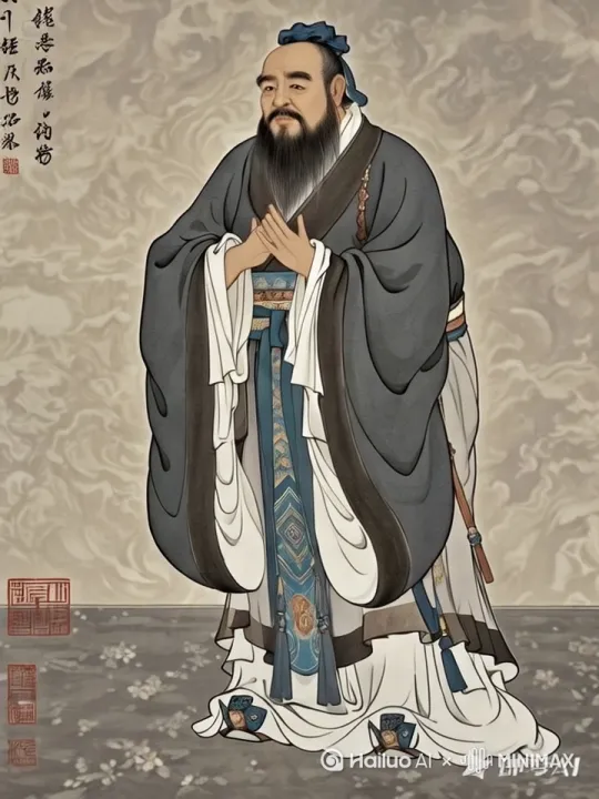 孔 子 东 游 ， 见 两 小 儿 辩 斗 ， 问 其 故 。
一 儿 曰 ： “ 我 以 日 始 出 时 去 人 近 ， 而 日 中 时 远 也 。 ”
一 儿 曰 ： “ 我 以 日 初 出 远 ， 而 日 中 时 近 也 。 ”
一 儿 曰 ： “ 日 初 出 大 如 车 盖 ， 及 日 中 则 如 盘 盂 ， 此 不 为 远 者 小 而 近 者 大 乎 ？ ”
一 儿 曰 ： “ 日 初 出 沧 沧 凉 凉 ， 及 其 日 中 如 探 汤 ， 此 不 为 近 者 热 而 远 者 凉 乎 ？ ”
孔 子 不 能 决 也 。
两 小 儿 笑 曰 ： “ 孰 为 汝 多 知 乎 ？ ” by Hailuo AI Video Generator