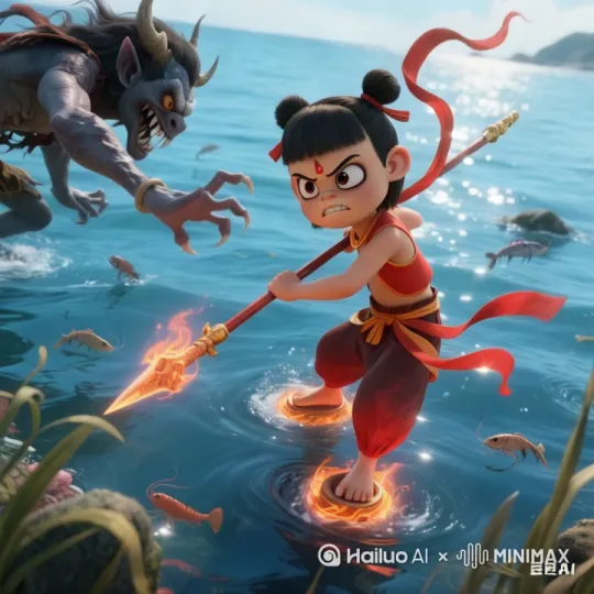 展开打斗场景 by Hailuo AI Video Generator