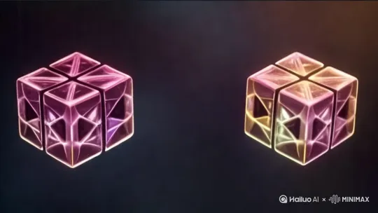 继继续分离为8个小方块，不允许分离出来9个 by Hailuo AI Video Generator