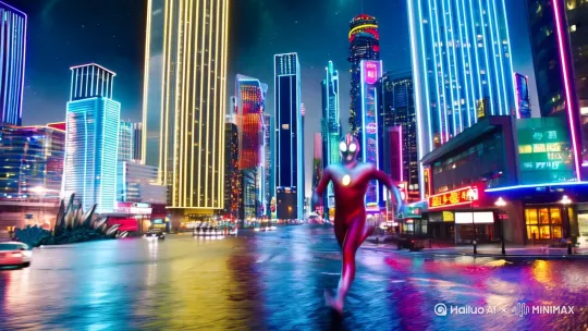 奥特曼打哥斯拉 by Hailuo AI Video Generator