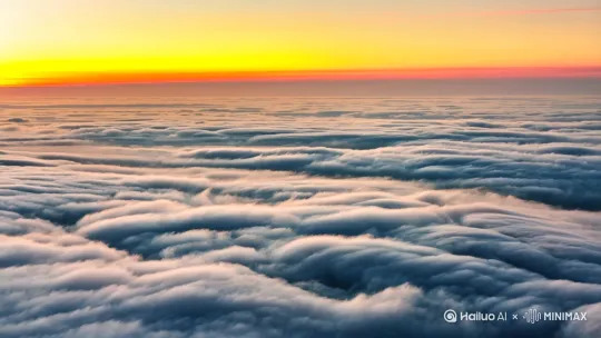 ‌「云海翻涌，万物静默」‌ ☁️（日出云海） by Hailuo AI Video Generator