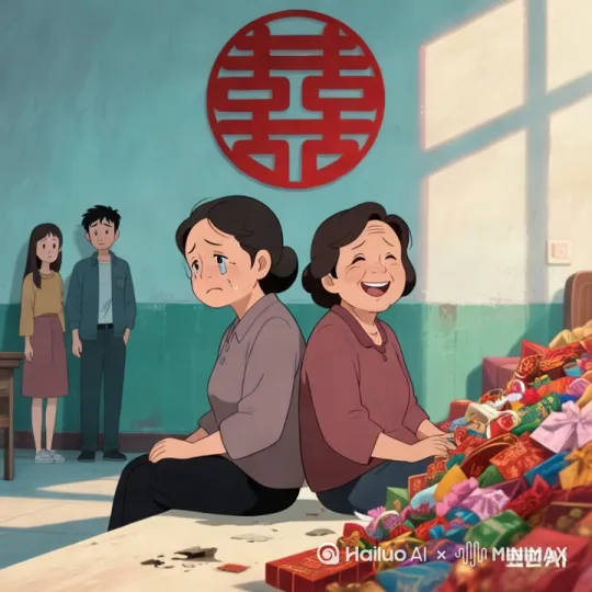 在巨额彩礼的重压下，男生母亲哭诉着说：我还有两个儿子啊！这可这怎么啊！ by Hailuo AI Video Generator