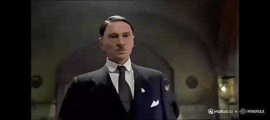 [推出,上升,下摇]一个人在讲台上演讲。 by Hailuo AI Video Generator