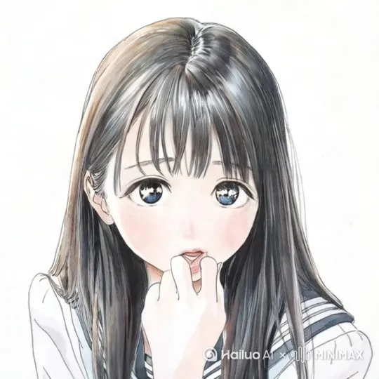 随着镜头的推进，刘海进行飘动，眼睛也眨了眨 by Hailuo AI Video Generator