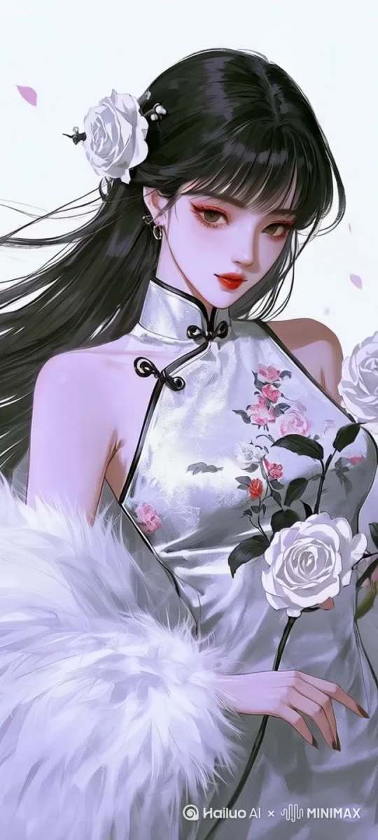 摆头，眨眼，头发晃动， by Hailuo AI Video Generator