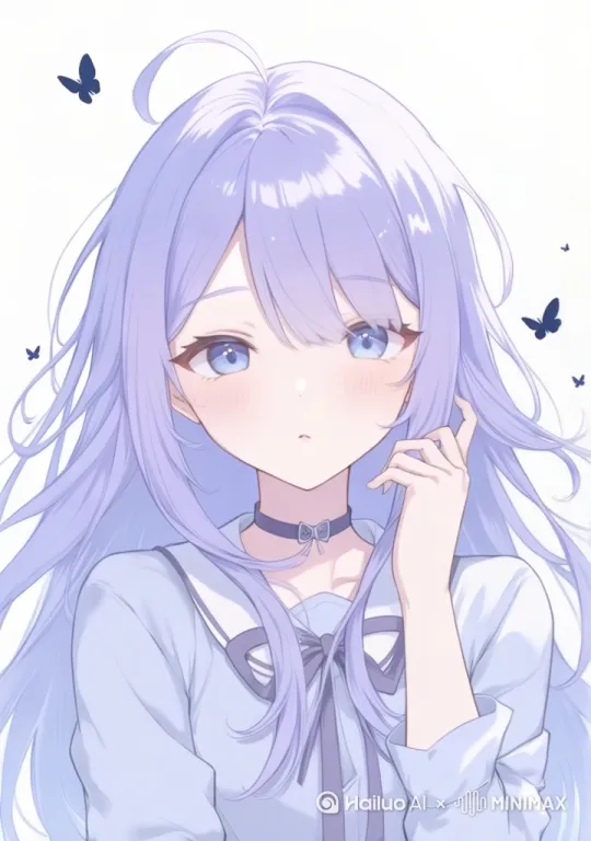 微微抬头，眨眼，表情自然，头发晃动， by Hailuo AI Video Generator