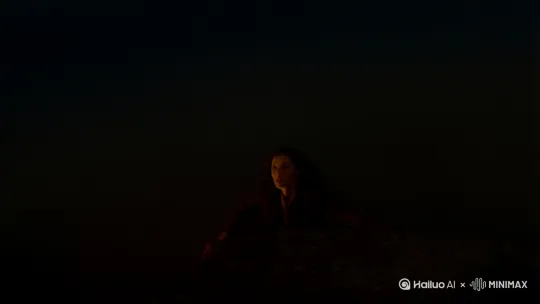 暗夜，行者不慎坠入深渊，周身被黑雾笼罩。此时，过往善行化作萤火从记忆中飘出，聚成绳索将其拉回，黑雾渐散露出黎明曙光。 by Hailuo AI Video Generator