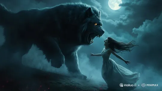 藏獒把东西还回来，美女我我没拿[右移,跟随] by Hailuo AI Video Generator