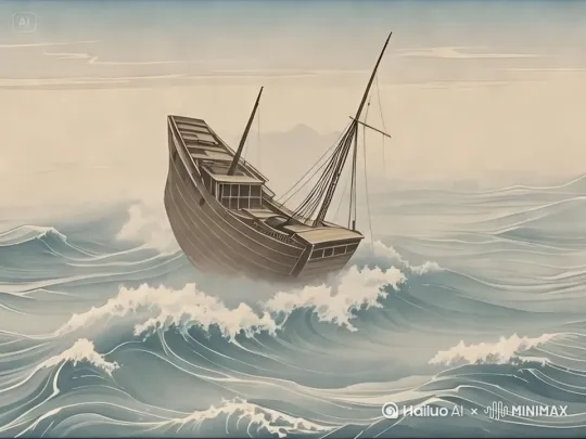 大船沉入海底，彻底消失 by Hailuo AI Video Generator