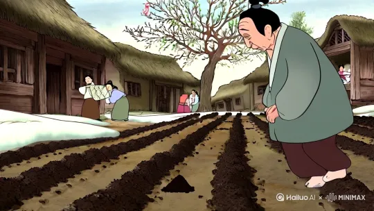 ## 春之来

春来了，无声无息地来了。先是墙角的积雪消融了，露出些黑土来；继而枯枝上冒出些嫩芽，怯生生地窥探这世界。

王老汉照例每日早起，踱到他那三分薄田边上。土地已经松软，踩上去便留下一个浅浅的脚印。他蹲下身，抓起一把土在手里捻着，土粒从指缝间簌簌落下。"是时候了。"他自言自语道。

村里人也都活动起来。女人们拆洗冬衣，把厚重的棉被晾在阳光下拍打；孩子们脱去了臃肿的棉袄，在村口追逐嬉戏，笑声刺破了沉寂一冬的空气。连村头那棵老槐树也抖擞精神，枝桠间冒出点点新绿。

唯有村西的李四家依然冷清。李四自去年冬天害了痨病，便卧床不起。他女人每日熬药，药味飘出院子，混在春风里，竟也成了这春日里的一部分。村里人路过时，总要往里张望一眼，摇摇头走开。

一日清晨，王老汉发现田里多了几行脚印。顺着看去，见一个瘦小的身影正在远处弯腰劳作。走近了才认出是李四家的小子，不过十二三岁，正在吃力地翻地。

"你爹好些了么？"王老汉问。

那孩子抬起头，脸上淌着汗，却不答话，只是摇了摇头，又继续干他的活。

王老汉站了一会，便回家取了锄头来。不多时，村里几个汉子也都来了，默默地帮着翻完了那片地。春风掠过新翻的泥土，裹挟着潮湿的气息向远方飘去。

春天终究是来了，不管人们是否准备好迎接它。 by Hailuo AI Video Generator