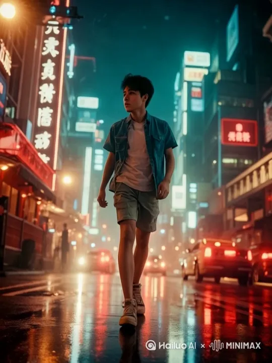 [右移,左摇,跟随] by Hailuo AI Video Generator