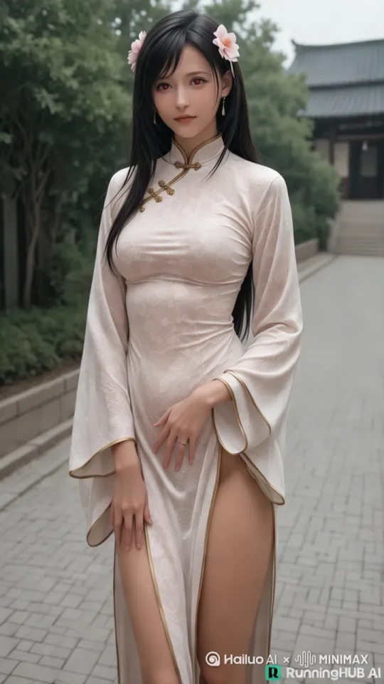 [左移，右摇，跟随]女孩看着镜头打招呼 by Hailuo AI Video Generator