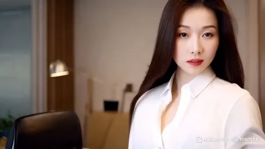 一位办公室女郎在性感地跳舞 by Hailuo AI Video Generator