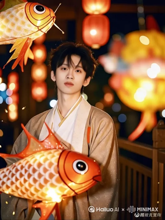 "深海漩涡中青铜古门浮现,鎏金鲤鱼灯随浪尖托起少年,衣袂翻涌间鳞片流转,龙角破云时浪花幻化星斗。镜头随鲤鱼跃出海面俯冲,水珠凝阶梯、龙身缠青电,背景水墨群山与篆书'乾'字渐显,最终全景拉升巨龙盘旋九天。10秒左右。 by Hailuo AI Video Generator
