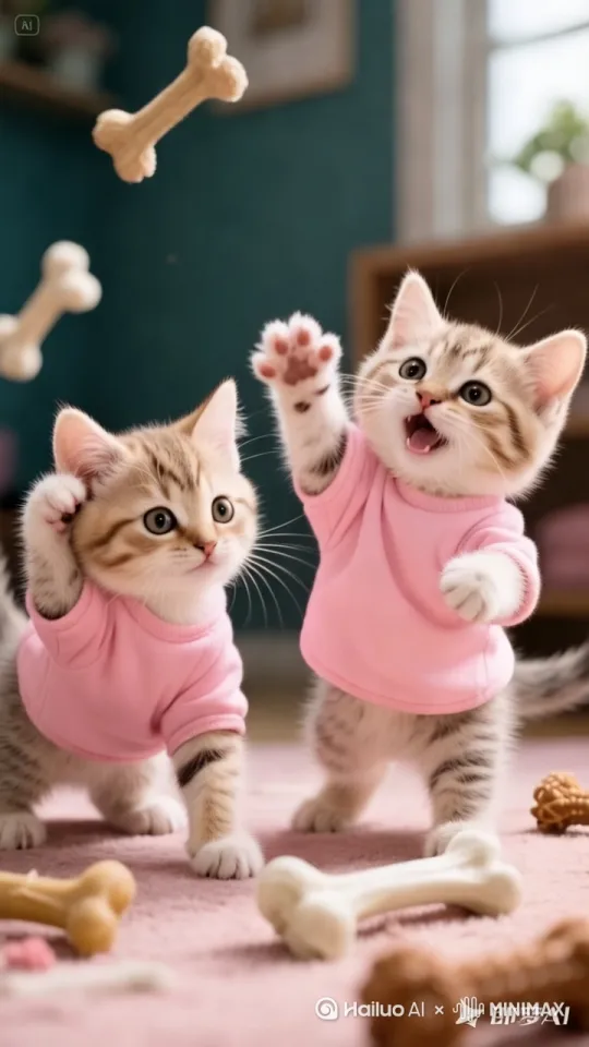 猫咪治愈系笑容 by Hailuo AI Video Generator