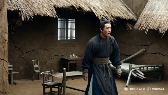 “相公，你一定要好好的啊！我已经想好了，只要黄老爷真的给你用药，我就答应给他当小妾。” 
…… 
朦胧之间，陈枫只听到身边有就人低声啜泣。 
“怎么回事？” 
睁开双眼，只看见有些破旧的茅草屋顶，四周泥坯漏风墙，破床破桌破椅子，然后边上有一个身穿粗布麻衣的年轻女子，正在抹着眼泪。 
陈枫还有一丝茫然，接着就是一堆信息涌入到了他的脑海之中。 
“我这是穿越了？” 
片刻后，陈枫脸色有些复杂。 
没想到熬夜玩个游戏，醒来就到了这里。这具身躯也叫陈枫，是大乾皇朝偏僻山村的一个猎户，快二十岁了，从小和父亲相依为命。 
前段时间父亲给他在城里买了个老婆回来，本来以为会过上好日子，没想到这竟然是厄运的开始。 
村里的黄老爷看上了他老婆，为了逼他卖掉，先是害他父亲在山里失踪。 
然后又和村里狩猎队狼狈为奸，逼着他进山探路，遇到了妖魔吃人，直接被吓得半死，回来就昏迷了三天三夜。 
如果不是买来的老婆雪儿衣不解带的照顾了这好几天，恐怕都撑不到现在。 
边上女子看着他醒来，脸上满是欣喜，连忙道：“相公，你醒了？饿坏了吧？我去给你弄点粥来。” 
说着话语，连忙就去端了一碗粥来。 
陈枫咽喉滚动，想要说话，但是还是没有说出口来。真的是没有想到啊，竟然会有穿越的一天，而且还白得了这样的一个老婆。 
老婆林雪二八年华，虽然穿着粗布麻衣，但是也遮盖不住她的窈窕好身材。 
“好。”陈枫点头道。 
他一边梳理着脑海中的记忆，一边喝着林雪轻轻吹凉了小心喂他的粥。 
说起来是粥，其实就是一碗清水加上几颗米，不过哪怕这样，他也感觉身体虚弱的很，特别想吃点东西。 
温热的稀粥刚刚好。 
只是陈枫的眉头却渐渐的皱了起来。 
根据融合的记忆来看，大乾皇朝看起来是和古代历史皇朝类似。 
但是这个世界还有吃人的妖魔，有强大的武者，异常危险和恐怖。 
群雄割据，马匪横行！白骨露于野，千里无鸡鸣！ 
大旱，大灾，大难常年发生，可以说是一个对老百姓来说极惨的时代。 
而且如今他的老婆雪儿还被村里的黄老爷给盯上了。 
那以他的身份，要怎么活下去？ 
就在陈枫还在想着这些的时候。 
砰砰砰！ 
猛然之间，他们的房门被人猛地捶打起来。 
陈枫心中微动，让林雪在一旁，自己则是撑着身子，去将门打开。 
门外面站着三个五大三粗的男子。 
陈枫脸色难看道：“王虎，你们来干什么？” 
眼前这几人，是黑山村狩猎队的人，为首的是狩猎队队长王虎，也是黄老爷的狗腿子。 
他父亲的失踪，还有原身的昏迷，都有这王虎的影子。王虎看见陈枫出来，眼中有些诧异，冷笑道：“你竟然还活着，真的是命大啊！” 
“我还准备劝下弟妹，不想嫁给黄老爷，那就把你的准猎证卖给我，然后给你买点草药，也能好的快一些。” 
“现在你竟然能下地了，也是可喜啊！” 
这段时间陈枫基本上是靠父亲留下的一点疗伤药治疗，根本没钱买多的草药，难怪雪儿会想着卖掉自己来救他，现在这王虎又来盯上自己赖以生存的准猎证了？ 
陈枫压下心中升腾的怒气，沉声道：“准猎证是我谋生的东西，自然是卖不了，你还是请回吧！” 
王虎似笑非笑的看了一眼陈枫，笑道：“呵呵，好，既然陈枫你不卖，我自然也不会强人所难。” 
“不过还有几天就是交猎税的时候，还希望你早点做好准备。”然后直接转身就带着其他的几个人走了。 
只剩下后面的陈枫，被林雪搀扶着做到了椅子上，低声怒骂道：“该死的王虎！” 
这个时代，早已经被把控了一切。 
底层不管是干什么，都需要准证。 
打渔需要准渔证，砍柴需要准柴证，狩猎需要准猎证…… 
不管做什么，都绕不开各种帮派，官府的限制。 
而且拿着这样的准猎证，每个月还要给官府交猎税。 
各种开支卡的死死的。 
陈枫道：“我们还有多少银两？” 
一旁林雪小声道：“这几天虽然父亲留下的有一点疗伤药，不过还是买了一些汤药，花了一些钱。” 
“还跟邻居刘叔刘婶借了点银子，也已经只剩三十三文钱了。” 
陈枫脸色难看道：“只有这点了吗？” 
这也太少了！ 
而且距离交税只有不到半个月时间了，他要怎么办？ 
毕竟，对他打猎来说，也就勉强够吃喝，根本就不可能有什么剩的。 
林雪看到陈枫难看的脸色，有些踌躇道：“黄老爷说……” 
不过她的话语还没说完，陈枫已经沉声道：“此话休得再提！” 
“那黄老爷是什么货色，黑山村的人谁不知道？” 
他的脸色难看道，“我会想办法的。” 
林雪道：“嗯，都听相公的。” 
不过，在这个时候，陈枫回忆着记忆里面的信息，脸色却是愈发的难看。 by Hailuo AI Video Generator