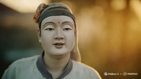 帮我升帮我生成手摇动嘴巴在唱歌，自然清晰[右移,左摇,跟随] by Hailuo AI Video Generator