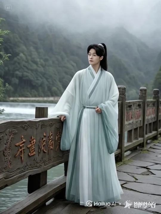 海风轻轻吹动身上的毛发，身上的衣服也在风中吹动轻微有动感，头轻轻转过右边一点点，略微睁开眼睛一条缝瞄一眼，然后恢复初前动作，再任风吹动毛发。 by Hailuo AI Video Generator