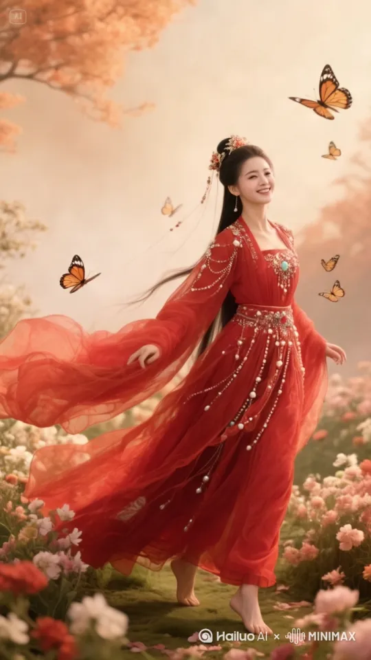 左摇，右移，跟随，张开双臂，向前行走 by Hailuo AI Video Generator