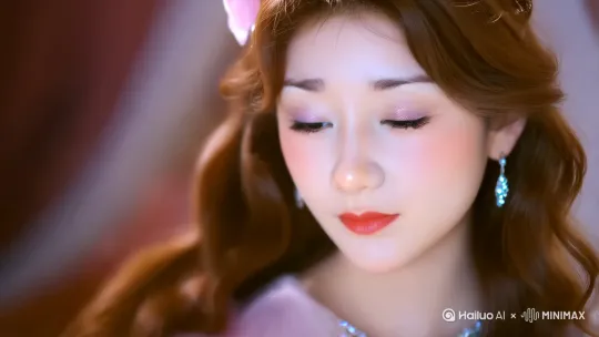 3 近景 公主端起咖啡杯，轻吹热气，然后将杯子送到唇边，轻轻抿一口咖啡，睁着眼睛，露出享受的表情，细腻展现公主精致的面容和优雅姿态。 5s 古典音乐，轻微的喝咖啡声  by Hailuo AI Video Generator