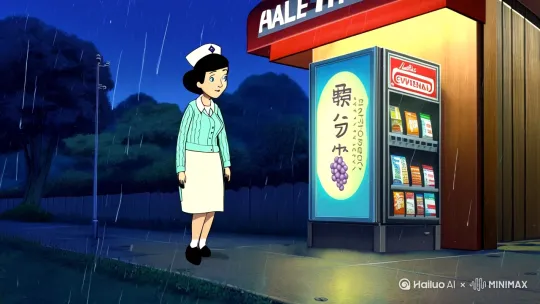 **故事核心**：雨夜相遇引发的温暖重逢  
**场景设计**：  
1. 晚班护士回家途中偶遇迷途小狗  
2. 帮助银发老人寻找主人的过程  
3. 意外发现老人与小狗的特殊羁绊  

**章节概要**：  
- **雨夜偶遇** → 用雨幕营造孤独感，小狗出现打破平静  
- **善意传递** → 通过擦拭小狗、撑伞等细节展现温柔  
- **岁月回声** → 老人道出往事，揭晓小狗守护者的身份  
- **温暖重逢** → 祖孙相认，雨夜化为治愈的相逢时刻  

---
雨珠在便利店招牌上碎成光斑时，我发现了蜷缩在自动贩售机旁的影子。

那团湿透的焦糖色毛球突然动了，露出水葡萄似的眼睛。护理本能让我脱下针织外套裹住发抖的小狗，指腹触到项圈上凹凸的刻痕——「雪见町2-5，山田」。

循着地址找到独栋院落时，紫阳花从篱笆里探出沾雨的脑袋。银发老妇人攥着照片冲出来，相纸边角都起了毛边，上面是抱着幼犬的少女。「这是小葵毕业前救的流浪狗，说好要一起照顾的...」她颤抖的指尖抚过小狗额前白斑，那里正粘着片樱花，像极了照片里落在少女发间的春雪。

玄关暖光突然晃了晃，穿西装的女孩踉跄着撞响风铃。老狗突然挣脱毛毯，瘸着腿扑进她溅满泥点的裙摆。「客户突然改方案所以...」带着哭腔的辩解被呜咽打断，老人将热可可塞进我俩手中时，我才发现照片里的少女有和小葵一样的虎牙。

雨不知何时停了，积水倒映着三代依偎的影子，像被月光吻过的涟漪。 by Hailuo AI Video Generator