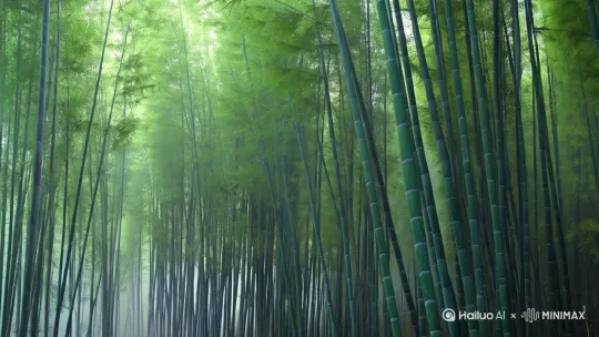 细雨翠竹 by Hailuo AI Video Generator