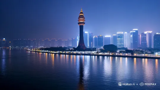 分镜词设计
水墨国风
- 长焦拍摄广州塔在珠江的涟漪倒影
- 灯笼暖光映照骑楼雕花窗慢推镜头
- 无人机航拍沙面岛树影婆娑的月光路径
- 慢门拍摄游船划过江面墨色水纹
- 特写毛笔书写"羊城"融入城市灯光
- 月光下荔枝湾涌画舫灯笼渐隐镜头
在提示词中加入"Guangzhou unique cityscape"+"风格关键词"+"--no Tokyo Shanghai"指令确保地域独特性。 by Hailuo AI Video Generator