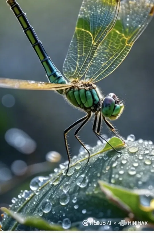 让蜻蜓飞舞时而点水时而飞动， by Hailuo AI Video Generator