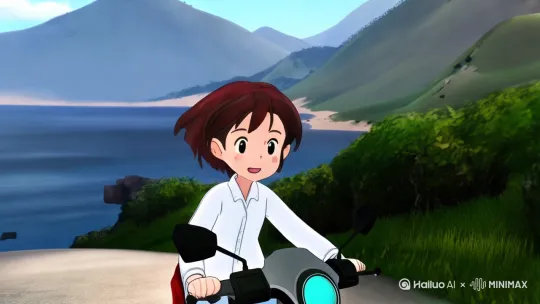 以下是分镜脚本:
1. 首镜头(已给图片)
- 景别:中景
- 运镜:固定
- 画面内容:女孩骑小摩托在山间沿海小路行驶,山海景色相伴。
- 镜头切换:硬切
2. 分镜一
- 景别:特写
- 运镜:跟拍
- 画面内容:女孩专注的眼神,发丝随风飘动。
- 镜头切换:硬切
3. 分镜二
- 景别:近景
- 运镜:环绕
- 画面内容:女孩骑行身姿,摩托细节,周围清新草木。
- 镜头切换:硬切
4. 分镜三
- 景别:中景
- 运镜:平移
- 画面内容:摩托沿着小路转弯,大海与山交替出现。
- 镜头切换:硬切
5. 分镜四
- 景别:远景
- 运镜:拉远
- 画面内容:女孩和摩托在蜿蜒小路成为小点,山海广阔背景。
- 镜头切换:无 by Hailuo AI Video Generator