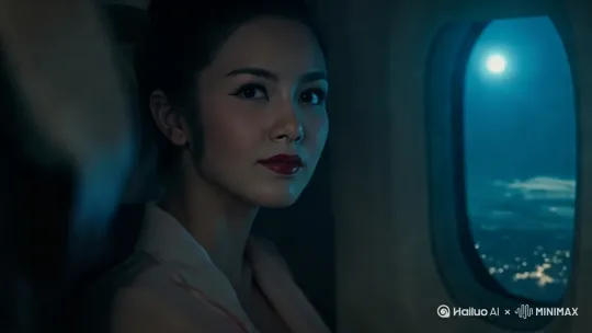 看向窗外，心事重重[左移,推进,右摇] by Hailuo AI Video Generator