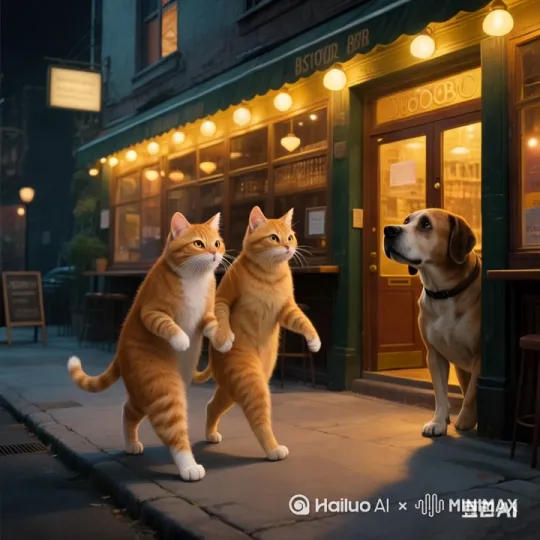 他他们来到酒吧 by Hailuo AI Video Generator